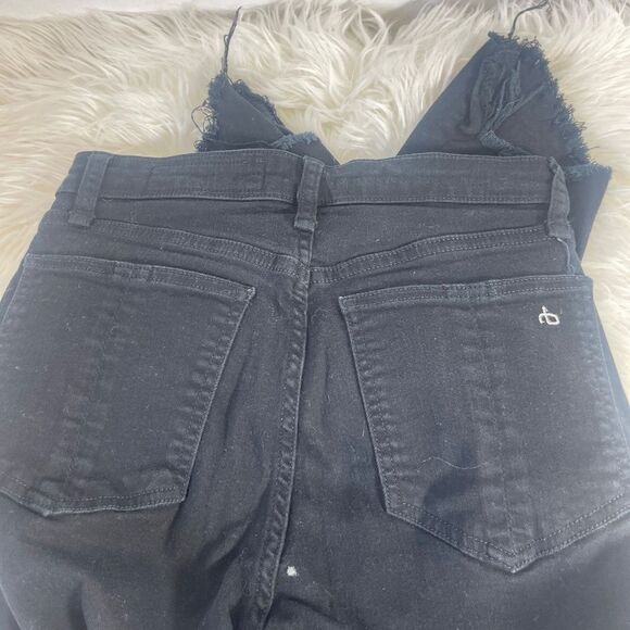 Rag & Bone Nina High Rise Ankle Skinny Jeans In Black Hampton Sz 26 - Picture 6 of 14
